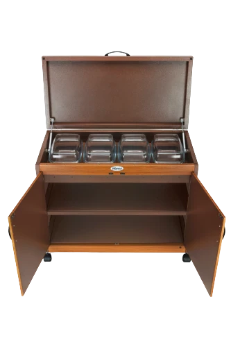 Wansa 4DTLL, Food Warmer Trolley with Teak Finish – 4 Dishes