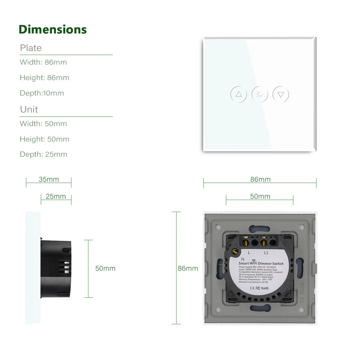 Gopeta Smart WiFi Dimmer Switch