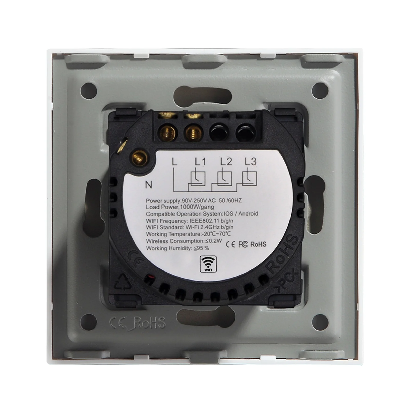 Gopeta, Smart Wi-Fi 20A Double Pole Touch Switch for High Power Appliances