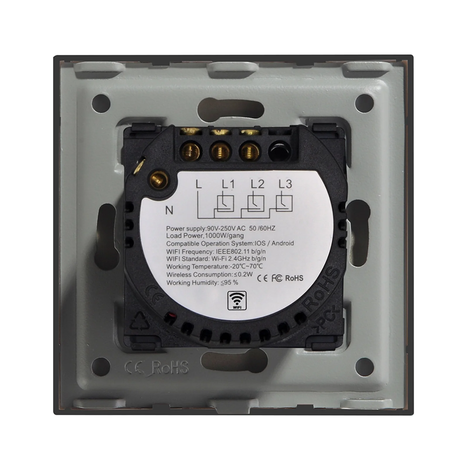 Gopeta, Smart Wi-Fi 20A Double Pole Touch Switch for High Power Appliances