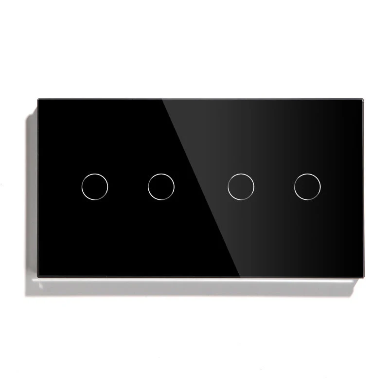 Gopeta, 2+2 Gang Smart Wi-Fi Touch Switch 600W with Glass Panel