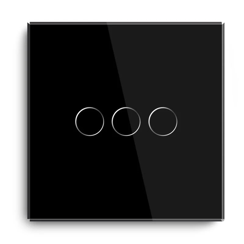 Gopeta, 3-Gang Smart Wi-Fi Touch Switch 600W with Glass Panel