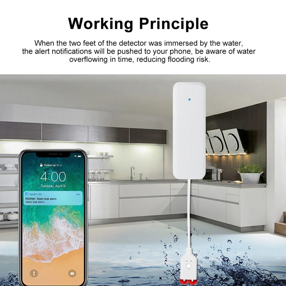 Gopeta WL-898WT, Tuya WIFI Water Leakage Sensor