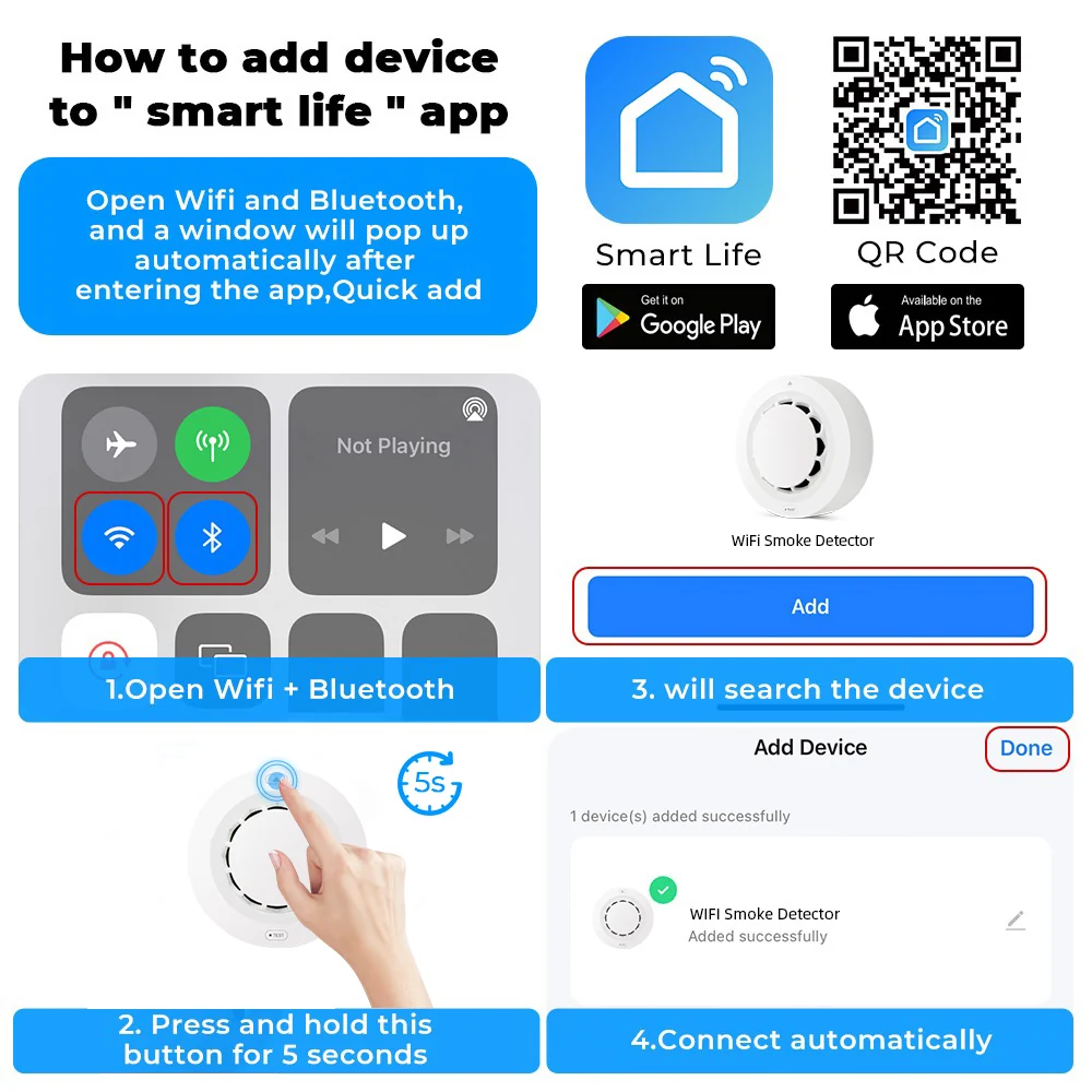 Gopeta, Tuya WIFI Smoke Sensor