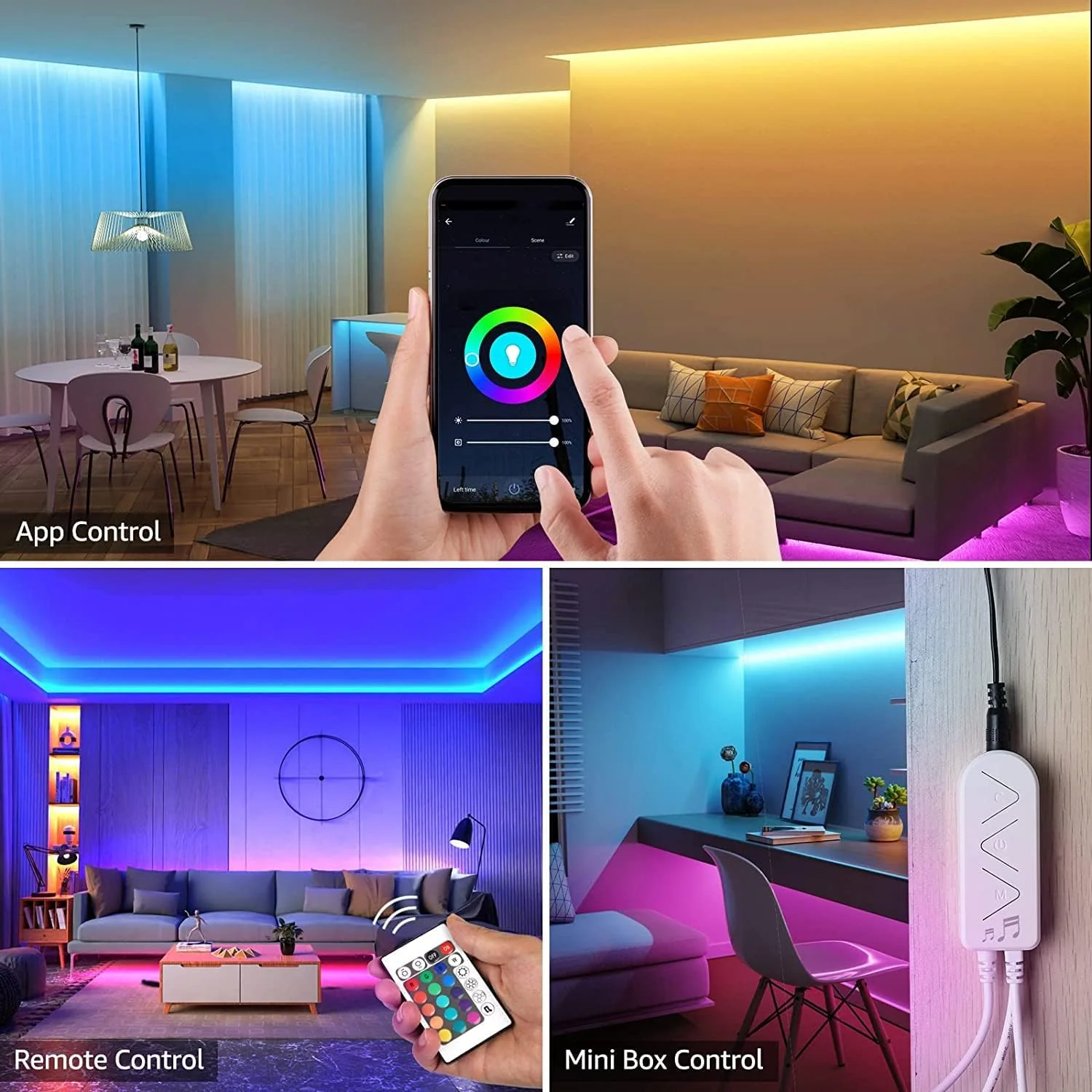 Gopeta, TUYA Smart WiFi LED Strip Light 5m, RGB+CW (2700–6500K) – WiFi & Bluetooth Dual Mode