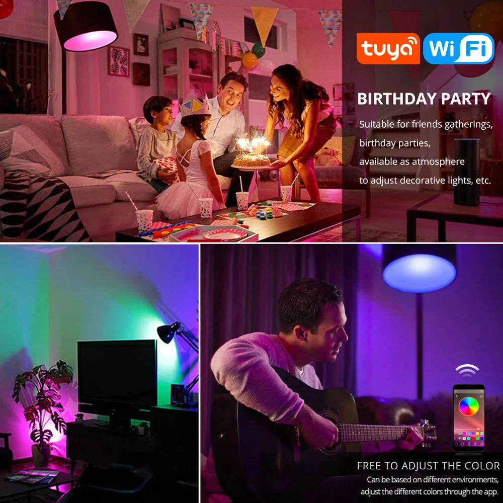 Gopeta, TUYA Smart WiFi Bulb RGB+CW (2700–6500K) – WiFi & Bluetooth Dual Mode