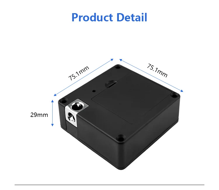 Gopeta Y100C, Smart Card Cabinet Lock for Wooden Drawers and Cabinets, Hidden Card Access – Black