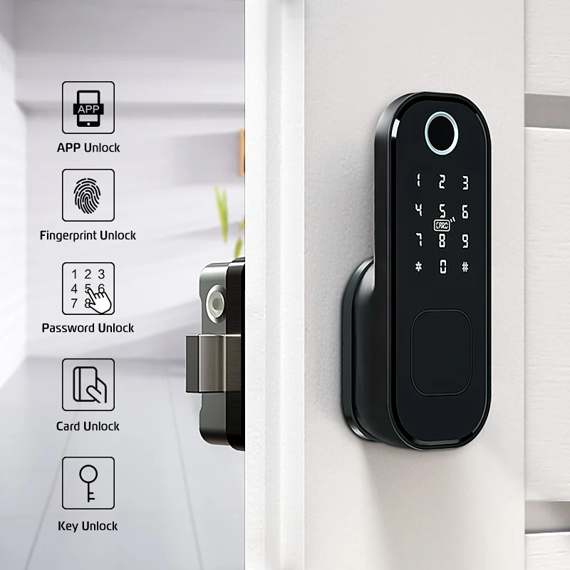 Gopeta VD08, TTLock Smart Outdoor Lock for Metal Gates, Fingerprint, RFID & App Control