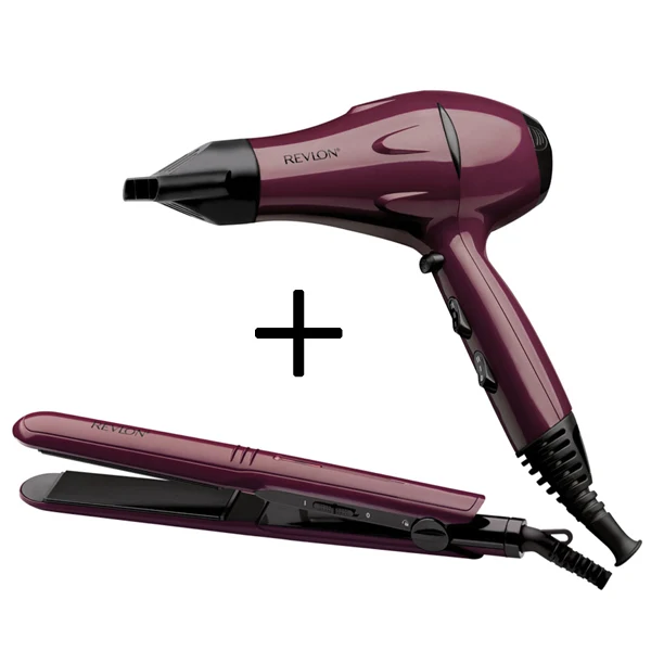 Revlon, Hair Dryer & Styler Set 2000W – Ceramic Straightener with Heat Protection