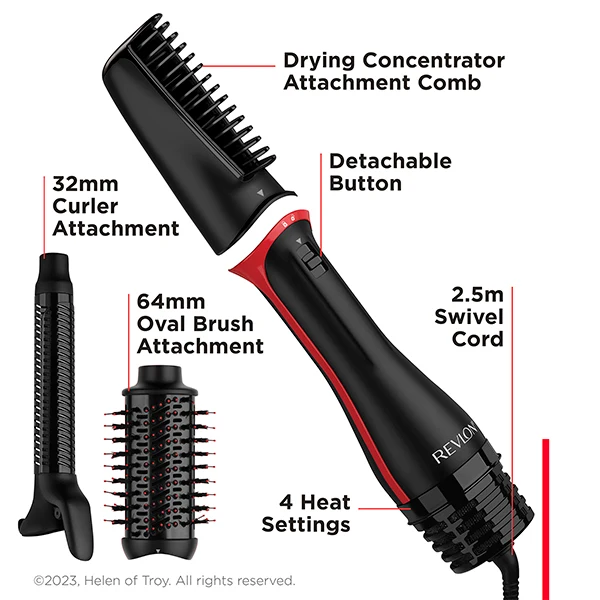 Revlon, One-Step Blow Dry Multi Styler – 3-in-1 Dryer, Volumiser & Curler with Ionic Ceramic