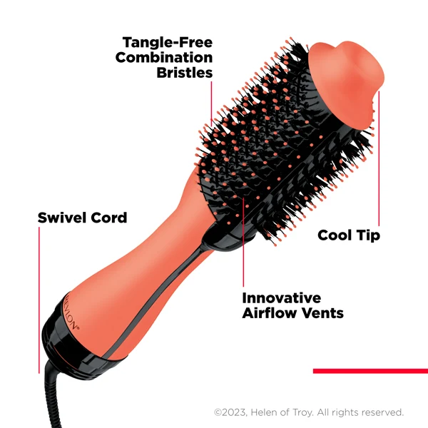 Revlon, One-Step Hair Dryer And Volumiser Apricot Edition, 1000W