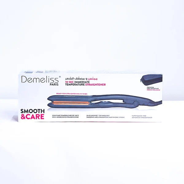 Demeliss Paris, Smooth & Care Hair Straightener with Titanium-Copper Floating Plates
