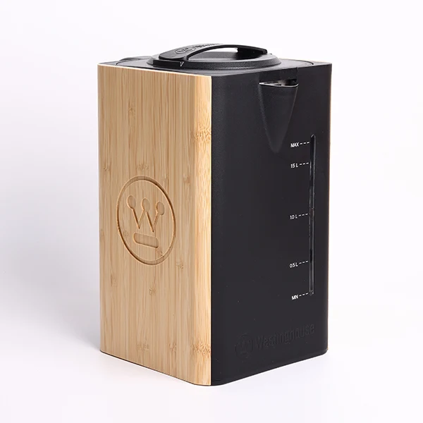 Westinghouse Bamboo Electric Kettle 1.7L with Temperature Control & Cool-Touch Design – 2200W