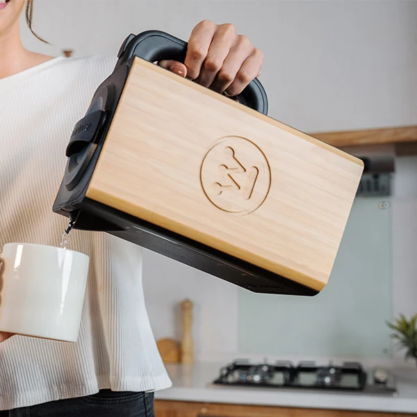 Westinghouse Bamboo Electric Kettle 1.7L with Temperature Control & Cool-Touch Design – 2200W