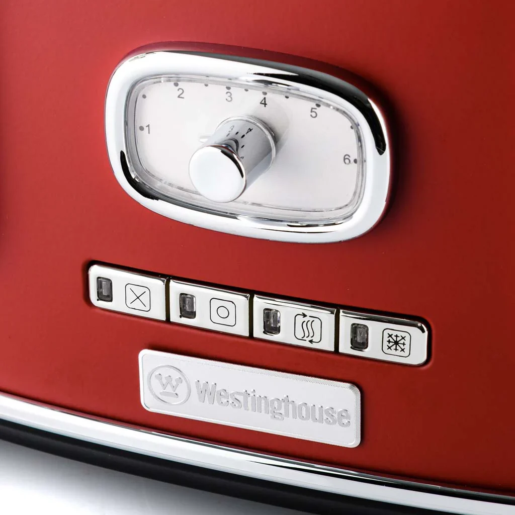 Westinghouse, Retro 4-Slice Toaster with Adjustable Browning & Reheat Function – 1750W
