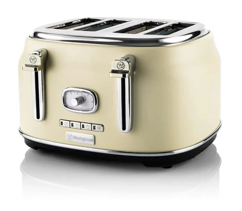 Westinghouse, Retro 4-Slice Toaster with Adjustable Browning & Reheat Function – 1750W