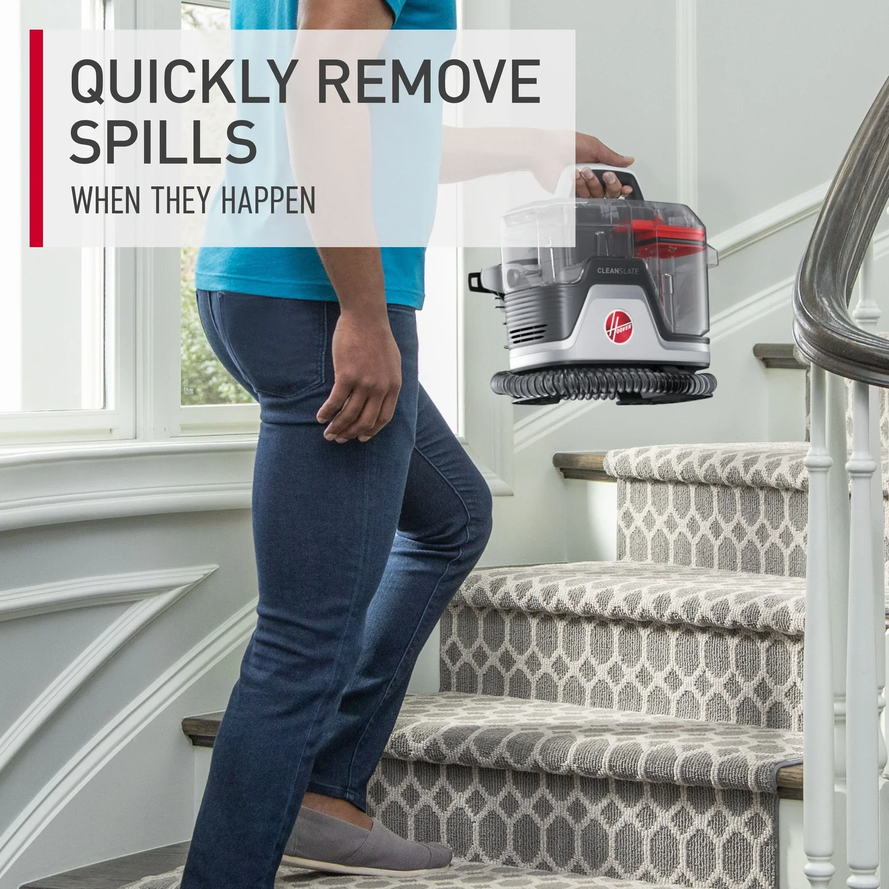 Hoover, CleanSlate Spotwasher – Portable Carpet & Upholstery Cleaner with Multi-Tool Kit