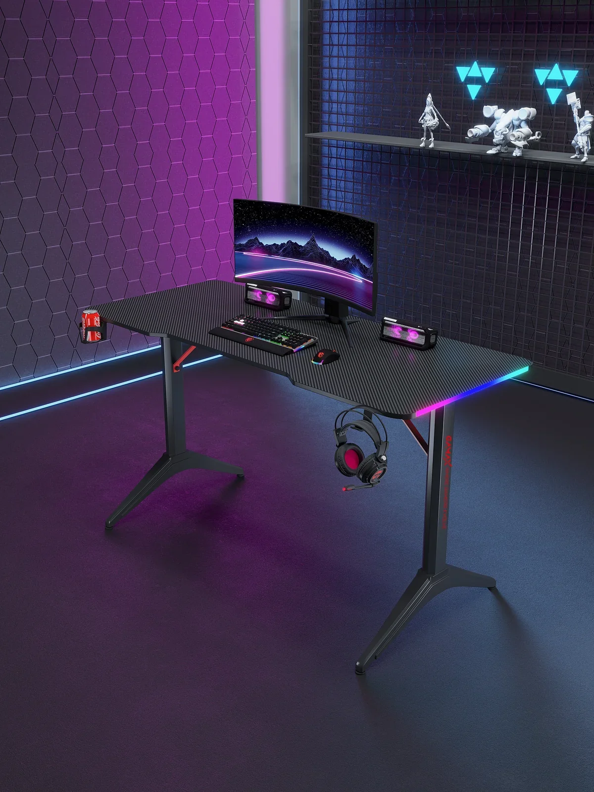 Gamax_D2408B_RGB_Carbon_Fiber_Gaming_Table_140x60x74cm_with_Mousepad_-_Black_2.webp