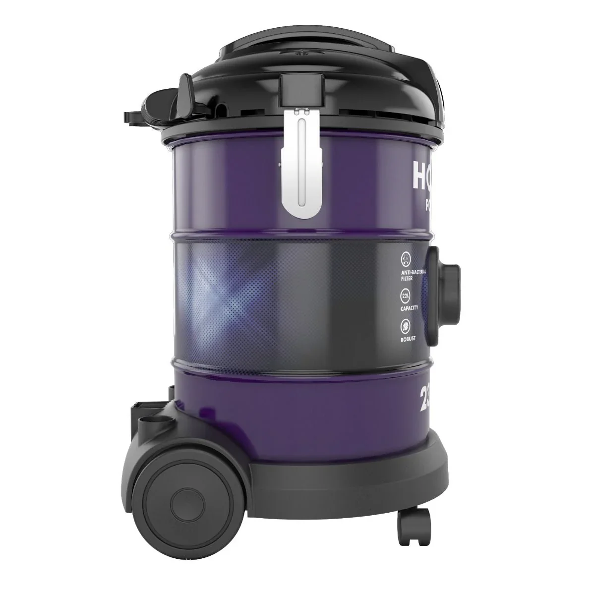 Hoover HT85-T3-ME, Power Pro Drum Vacuum Cleaner 2300W, 22L Capacity with Anti-Bacterial Bag