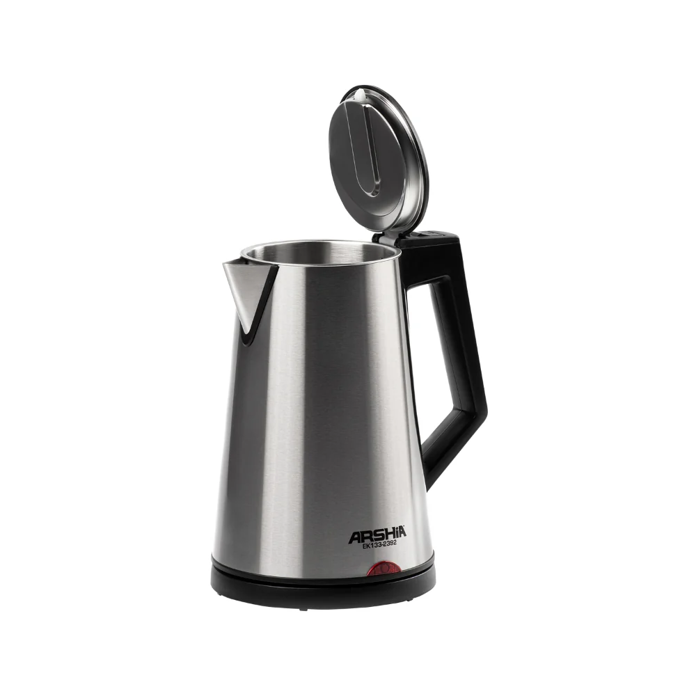 Arshia EK133-2392, Stainless Steel Electric Kettle, 1.7L Fast Boil, Safety Protection, 1800W – Silver