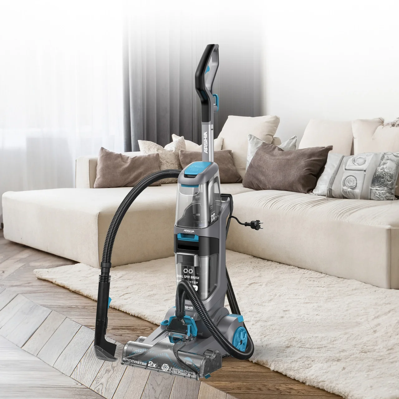 Arshia CW128-3061, Carpet Washer With Advance Scrubbing Brush