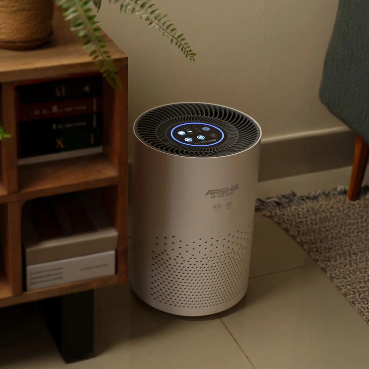 Arshia AP160-3394, Air Purifier with HEPA Filter & Ionization