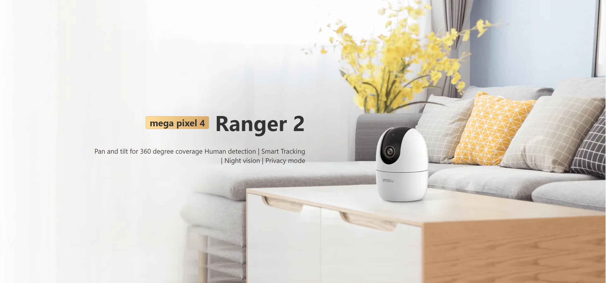 Imou Ranger 2 5MP-H3 (IPC-K2EP-5H3W) (3.6мм) 5MP, Swivel, with WiFi, Microphone and Speaker