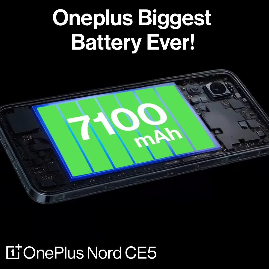 OnePlus Nord CE5 5G – 6.77-inch 120Hz AMOLED Display, 8GB RAM, 256GB Storage, Dimensity 8350, 80W Fast Charging