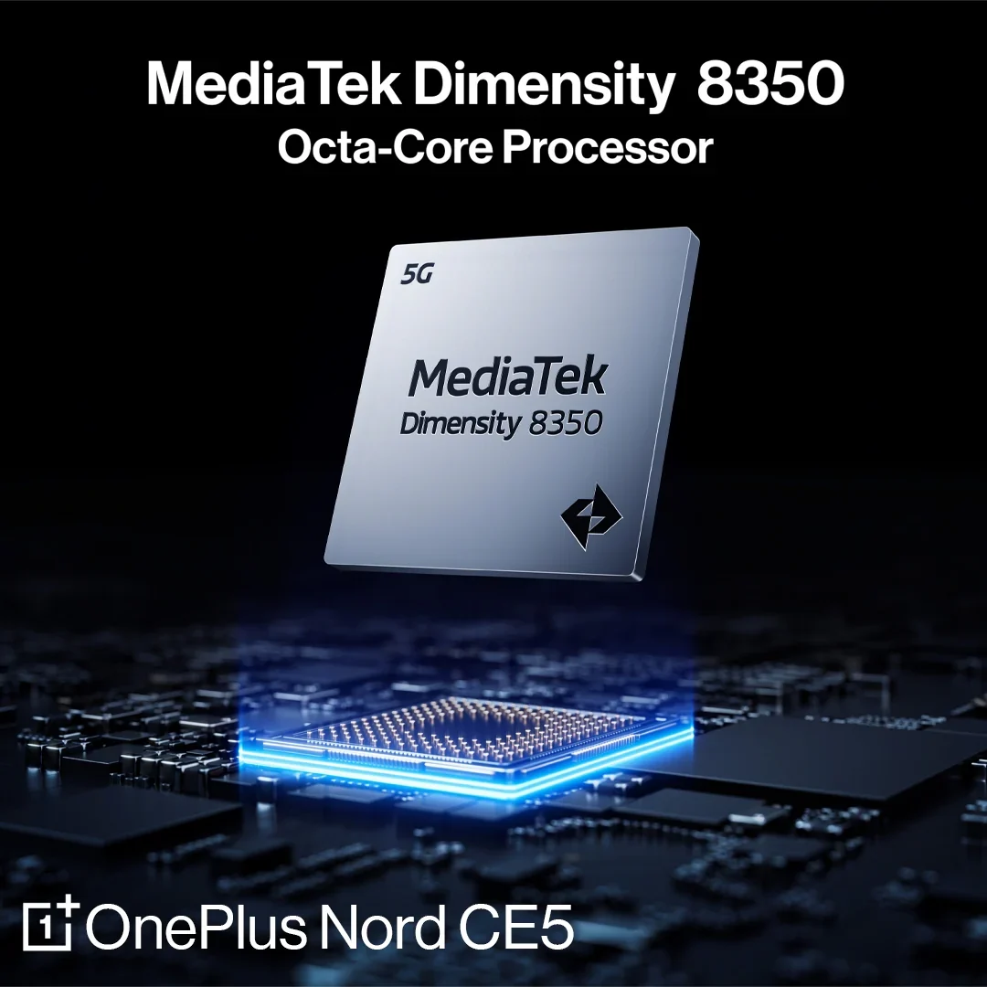 OnePlus Nord CE5 5G – 6.77-inch 120Hz AMOLED Display, 8GB RAM, 256GB Storage, Dimensity 8350, 80W Fast Charging