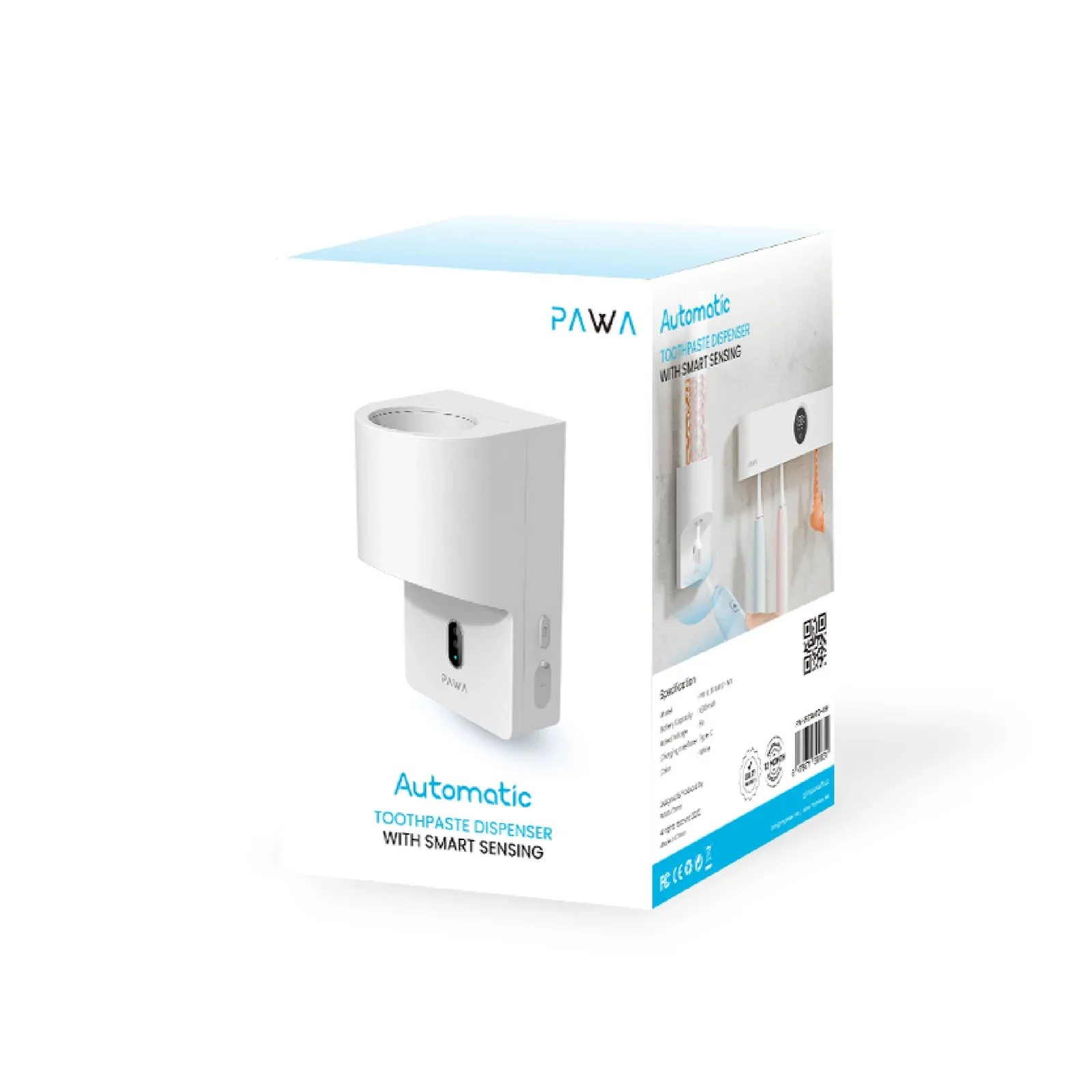 Pawa, Automatic Toothpaste Dispenser With Smart Sensing - White