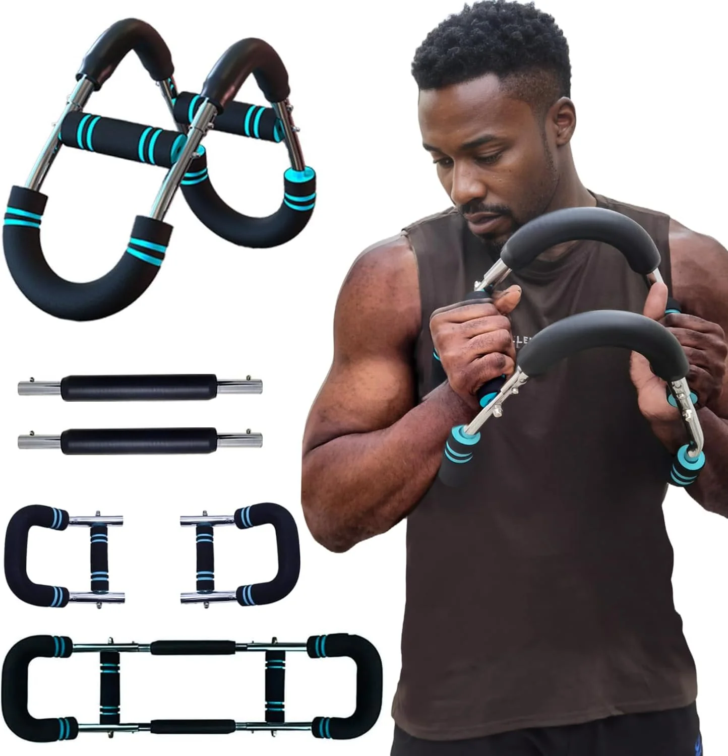 Black Bull Ultimate Twister Arm Trainer, Adjustable Chest Workout Equipment, Portable Spring Resistance Home Fitness Equipment