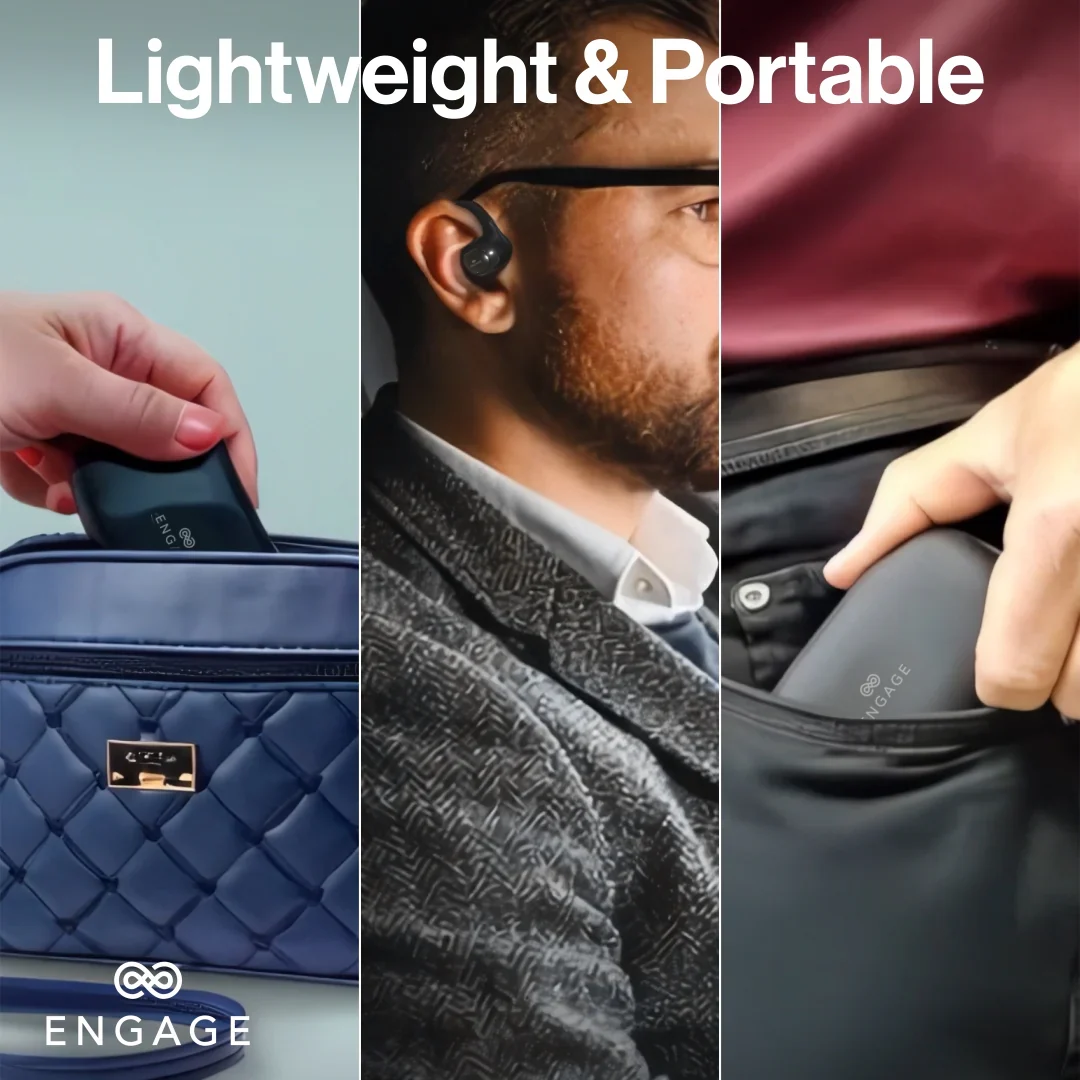 Engage Open-Ear Wireless Earbuds with Display Charging Case – Bluetooth 5.4, ENC Noise Cancelling, IPX5