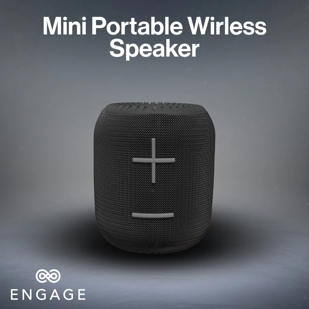 Engage, Mini Portable Wireless Speaker – Rich Bass, Bluetooth 5.0, Dual Pairing