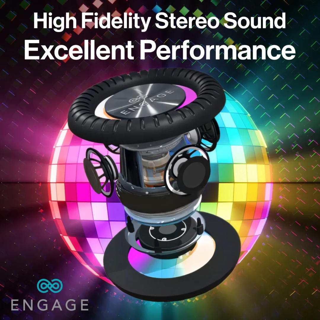 Engage, Mini Portable Wireless Speaker – Rich Bass, Bluetooth 5.0, Dual Pairing