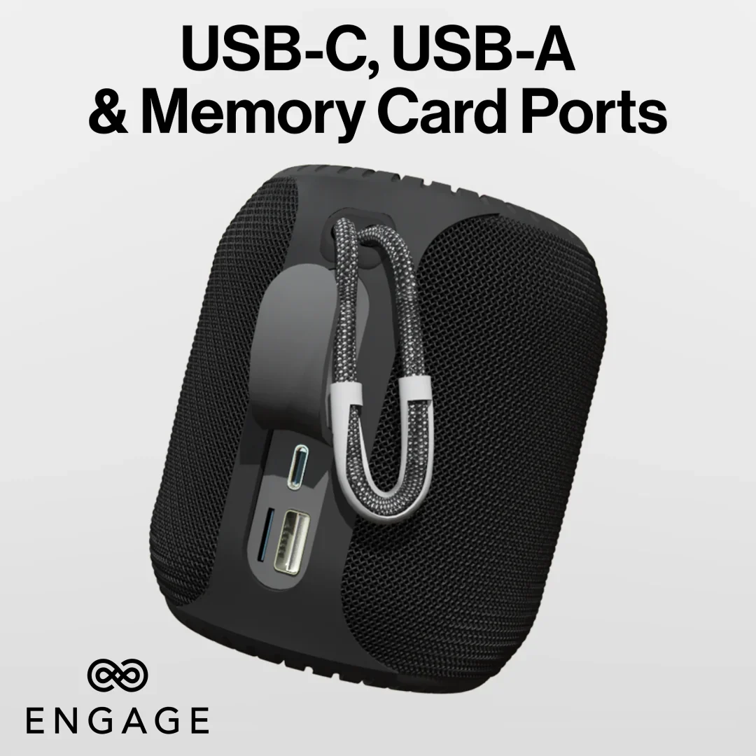 Engage, Mini Portable Wireless Speaker – Rich Bass, Bluetooth 5.0, Dual Pairing