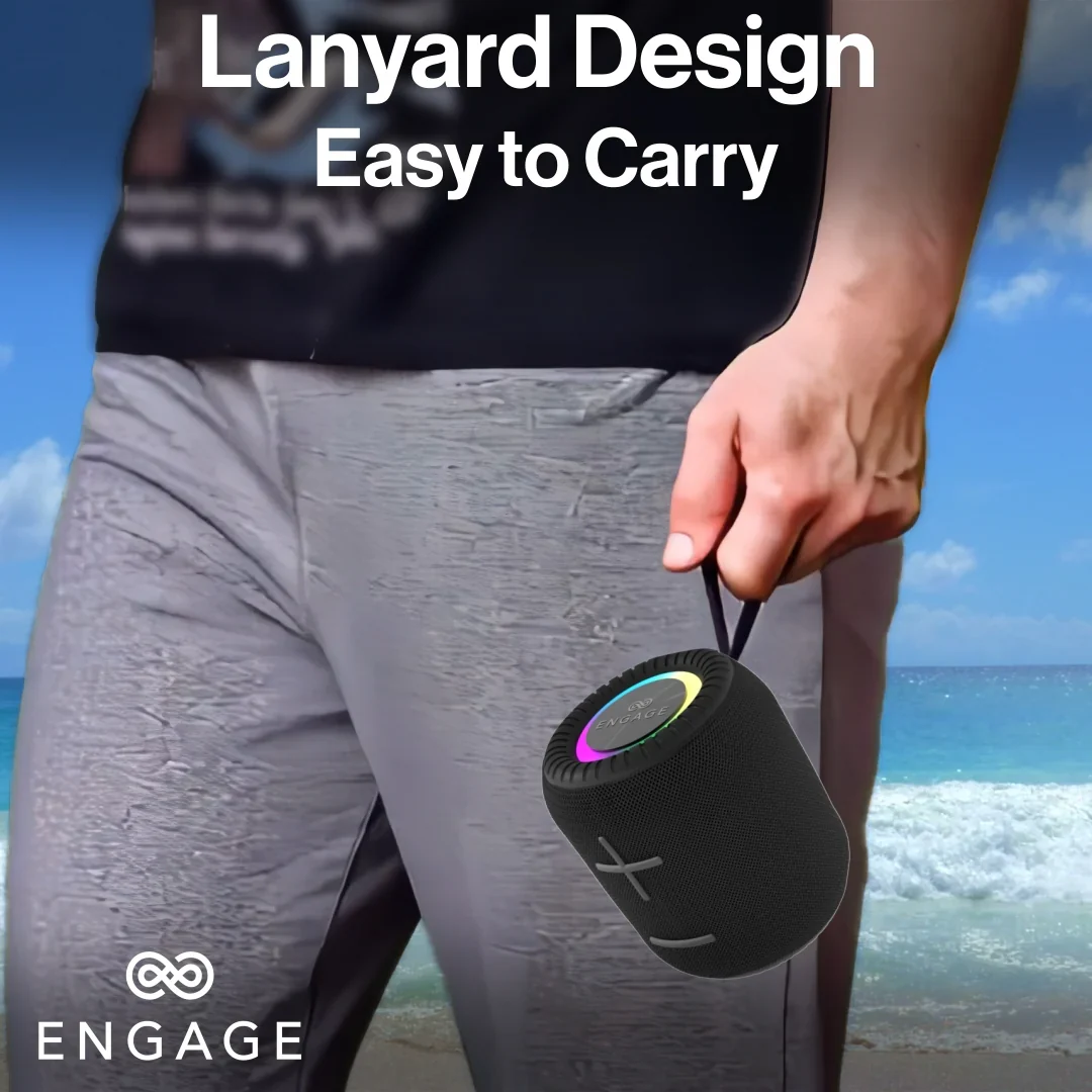 Engage, Mini Portable Wireless Speaker – Rich Bass, Bluetooth 5.0, Dual Pairing