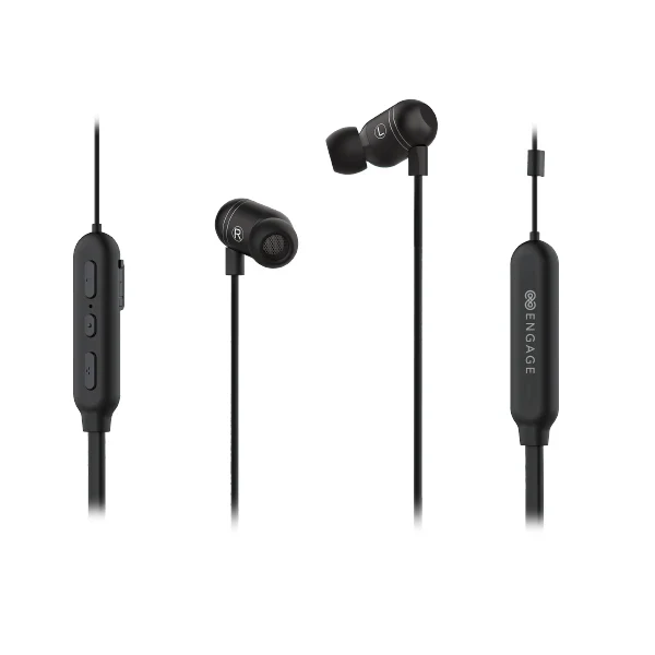 Engage, Bluetooth Neckband Headphones – Deep Bass, Clear Calls, Ergonomic Fit