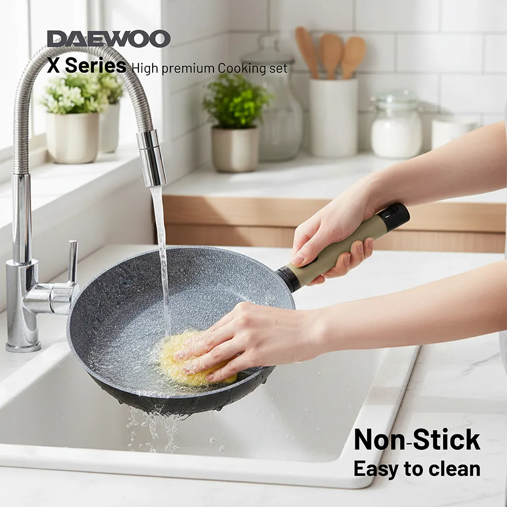 Daewoo Granite Frying Pan 28 cm - Black & Brown