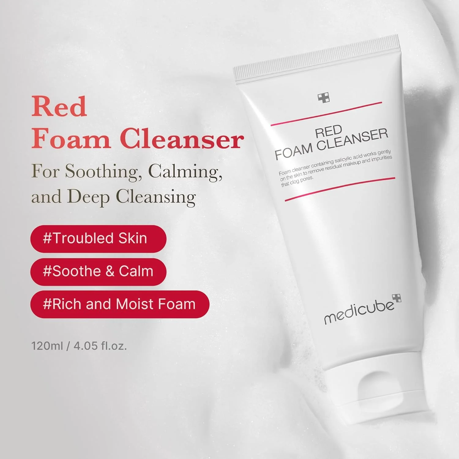 Medicube, Red Foam Cleanser, 120ml