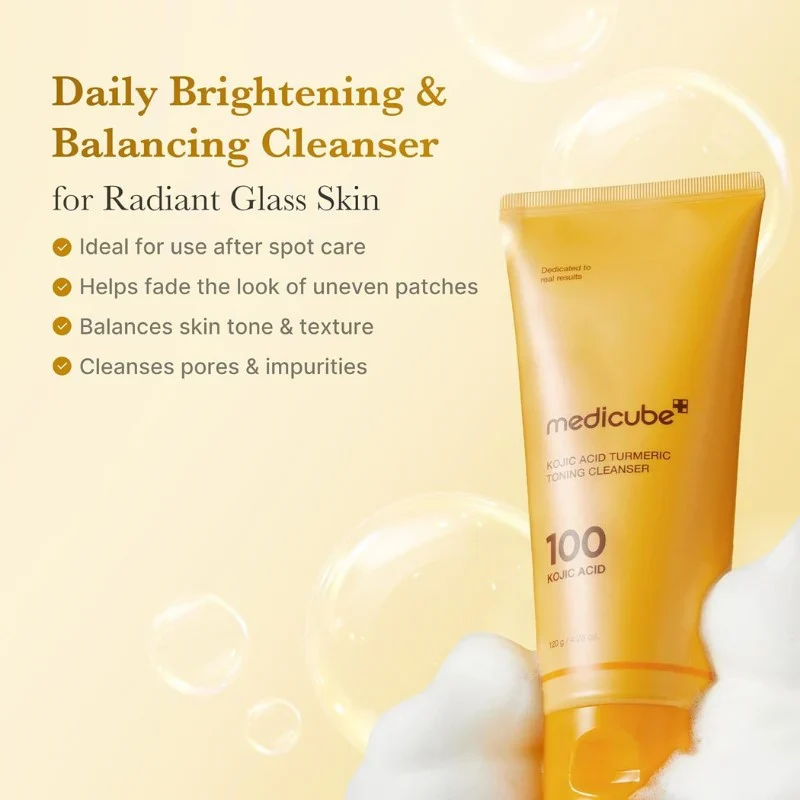 Medicube, Kojic Acid Turmeric Toning Cleanser, 120g