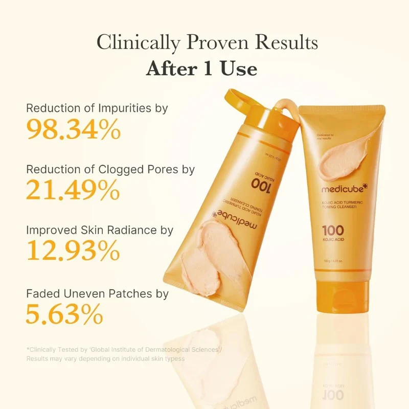 Medicube, Kojic Acid Turmeric Toning Cleanser, 120g