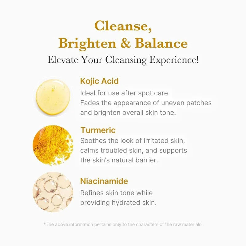 Medicube, Kojic Acid Turmeric Toning Cleanser, 120g