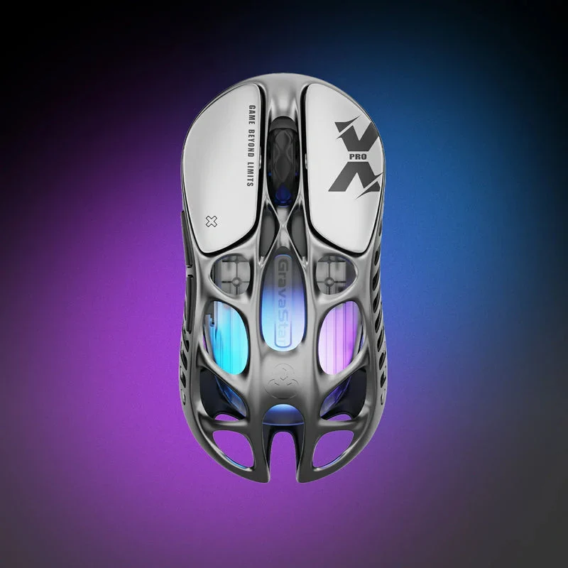 GravaStar Mercury X Pro Wireless Gaming Mouse - Interstellar Silver