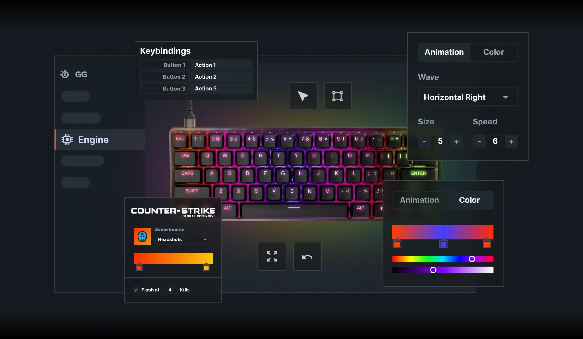 Steelseries Apex 9 Mini Gaming keyboard - US 64837