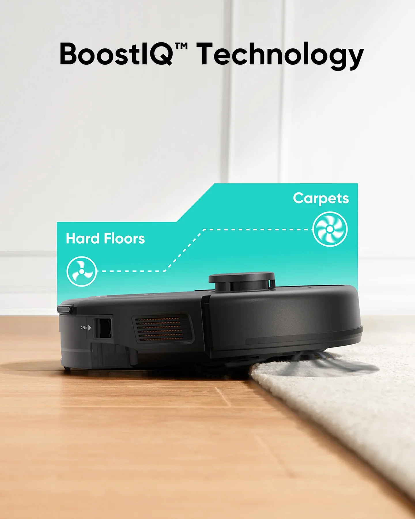Eufy T2278V11, L60 Hybrid Robot Vacuum Cleaner with Self Empty Station - Black