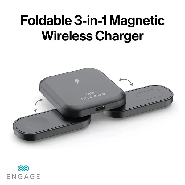 Engage, Foldable Magnetic 3-in-1 Wireless Charger
