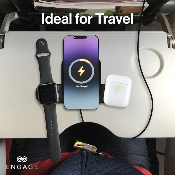 Engage, Foldable Magnetic 3-in-1 Wireless Charger