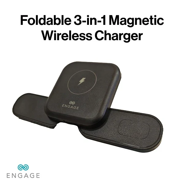 Engage, Foldable Magnetic 3-in-1 Wireless Charger