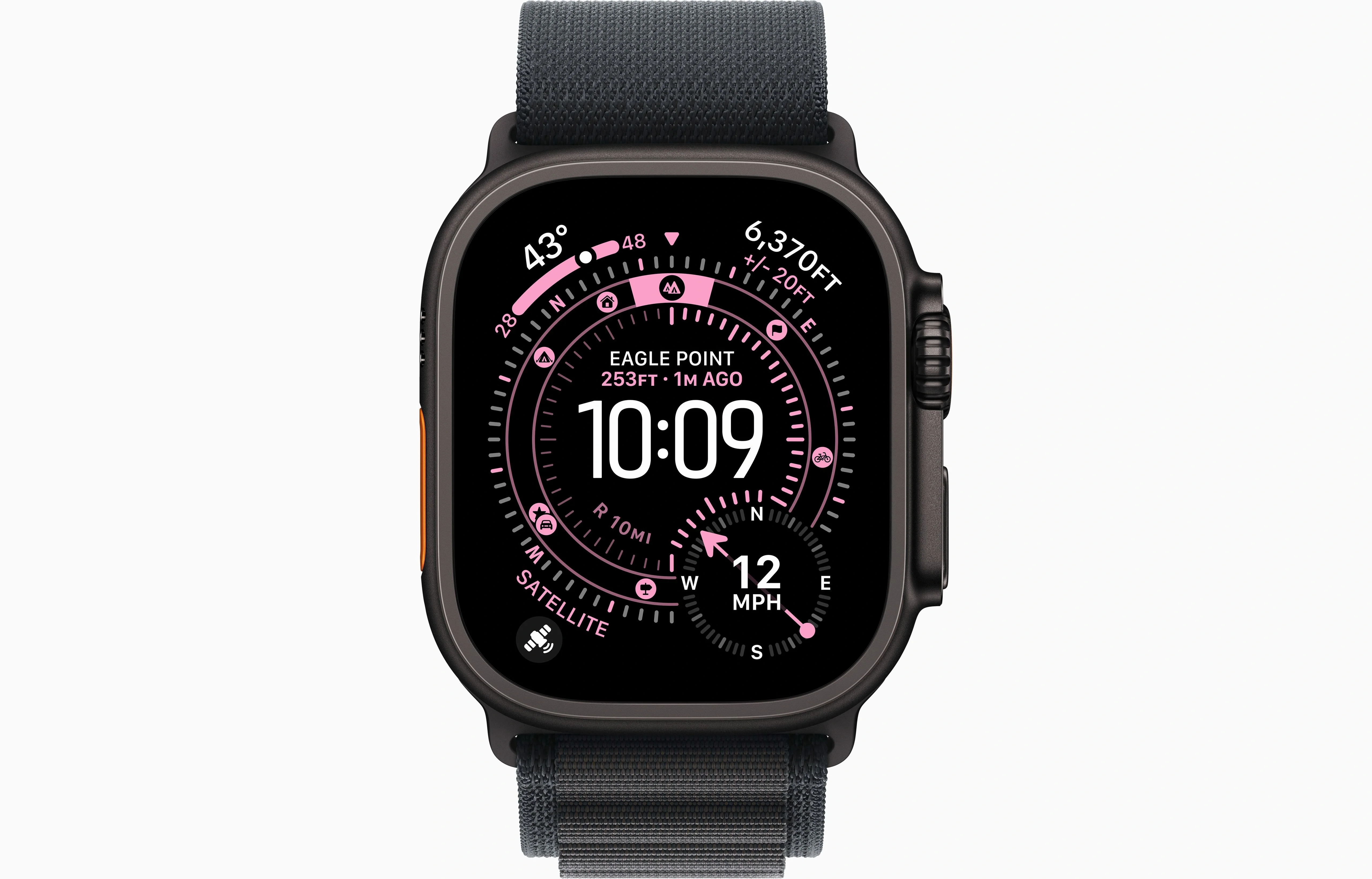 Apple Watch Ultra 3 GPS + Cellular 49mm Black Titanium Case with Black Alpine Loop