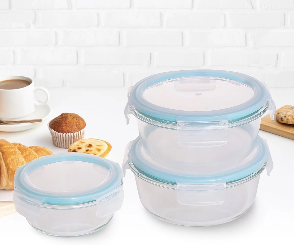 Westinghouse, 3-Piece Round Glass Storage Set